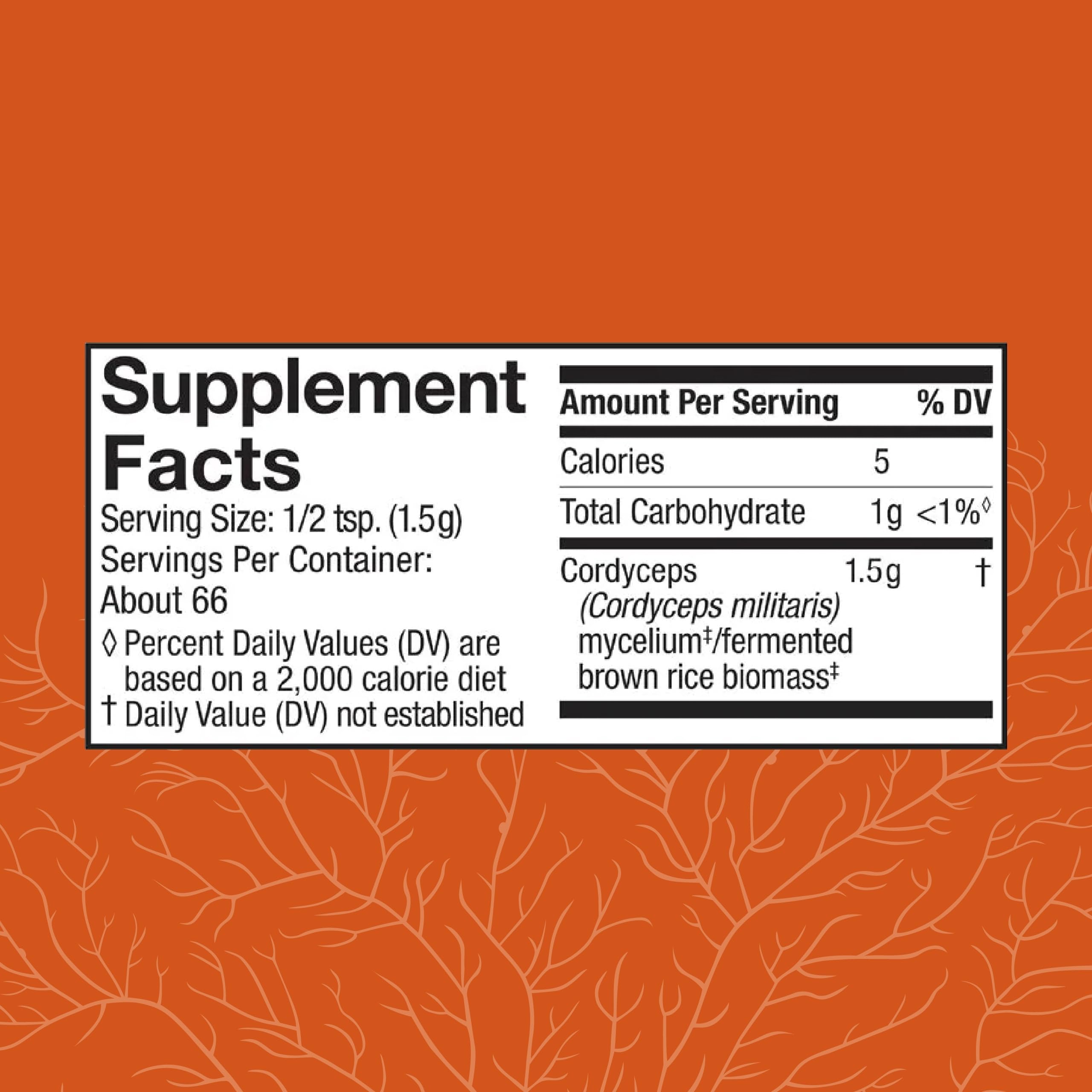 Host Defense Cordyceps Poudre - Cuillère-doseuse: dosage pratique pour l'endurance