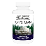 Host Defense crinière de lion: bouteille de capsules promettant concentration et clarté mentale.