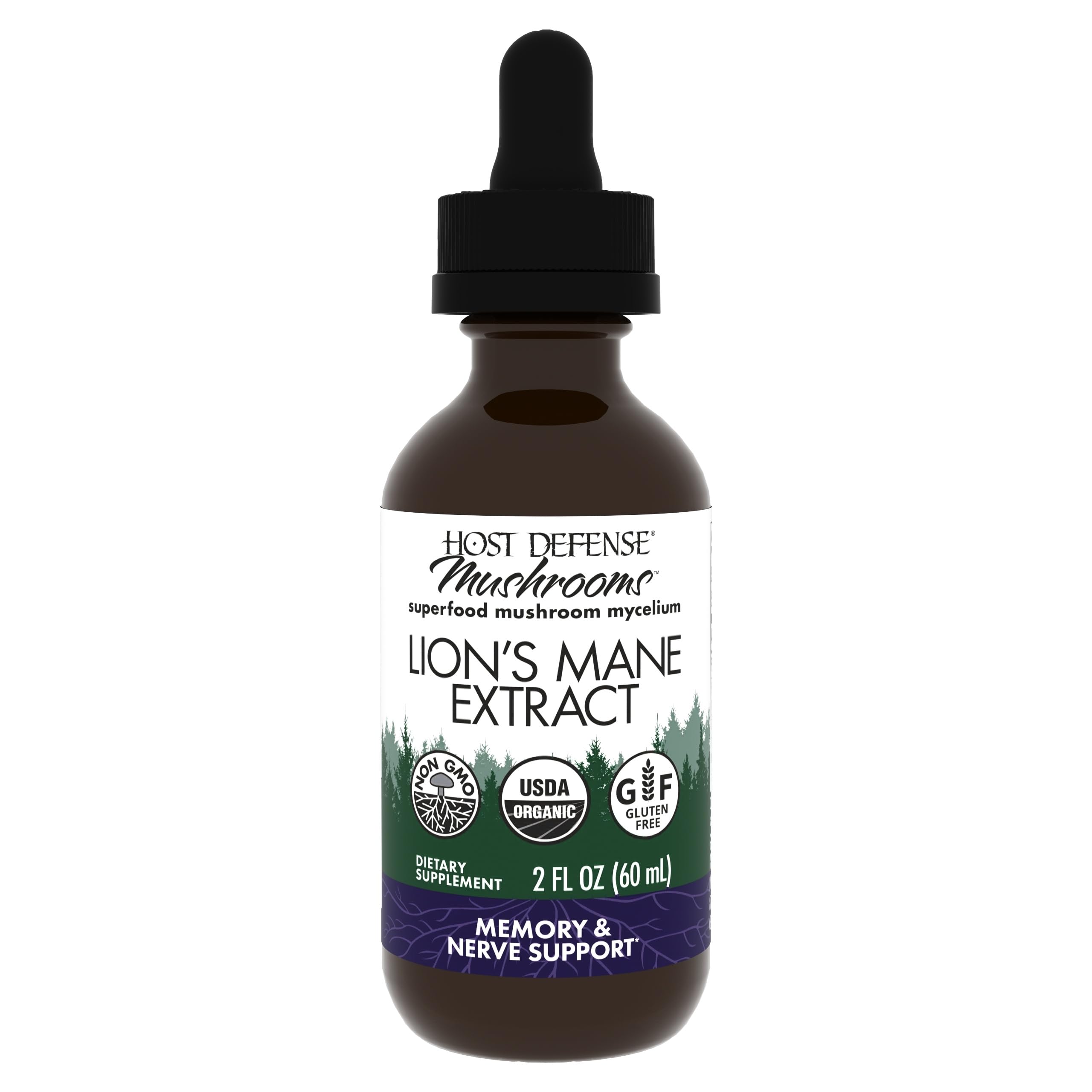 Host Defense Crinière de Lion, bouteille: soutien potentiel à la concentration et à la mémoire
