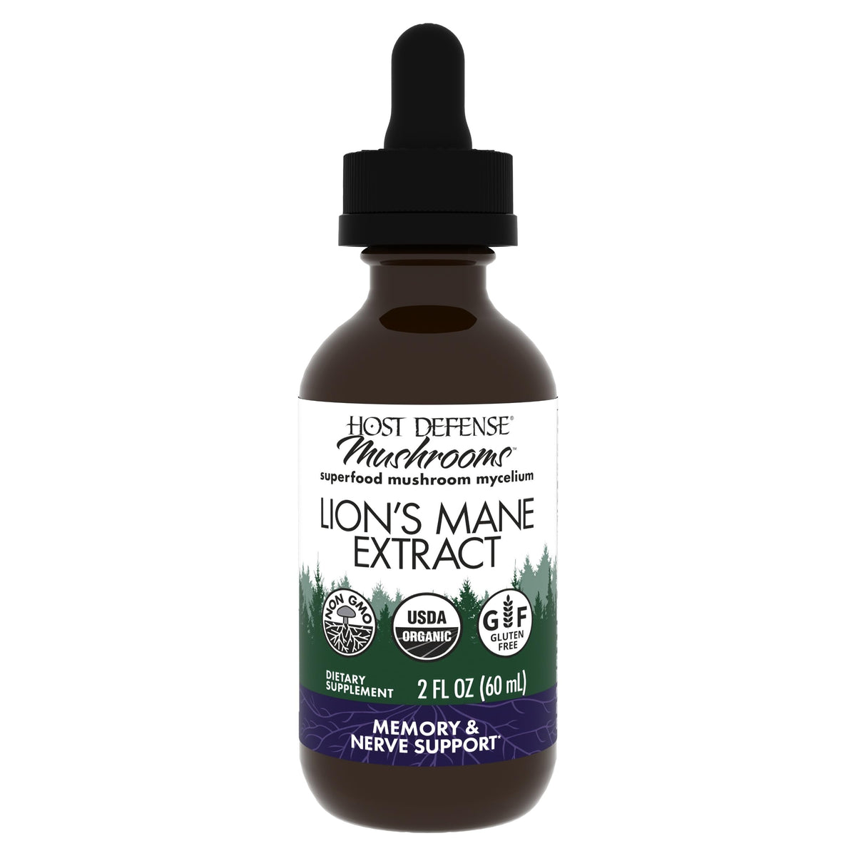 Host Defense Crinière de Lion, bouteille: soutien potentiel à la concentration et à la mémoire
