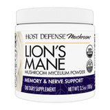 Host Defense Lions Mane dans le pot, dosage quotidien pratique.