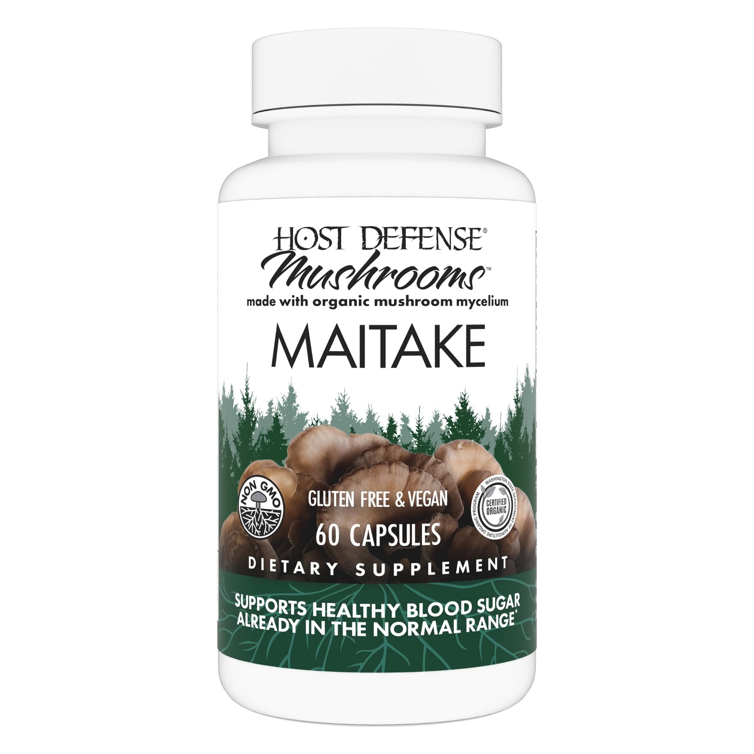 Host Defense Maitake: capsules-immunité et santé cellulaire.