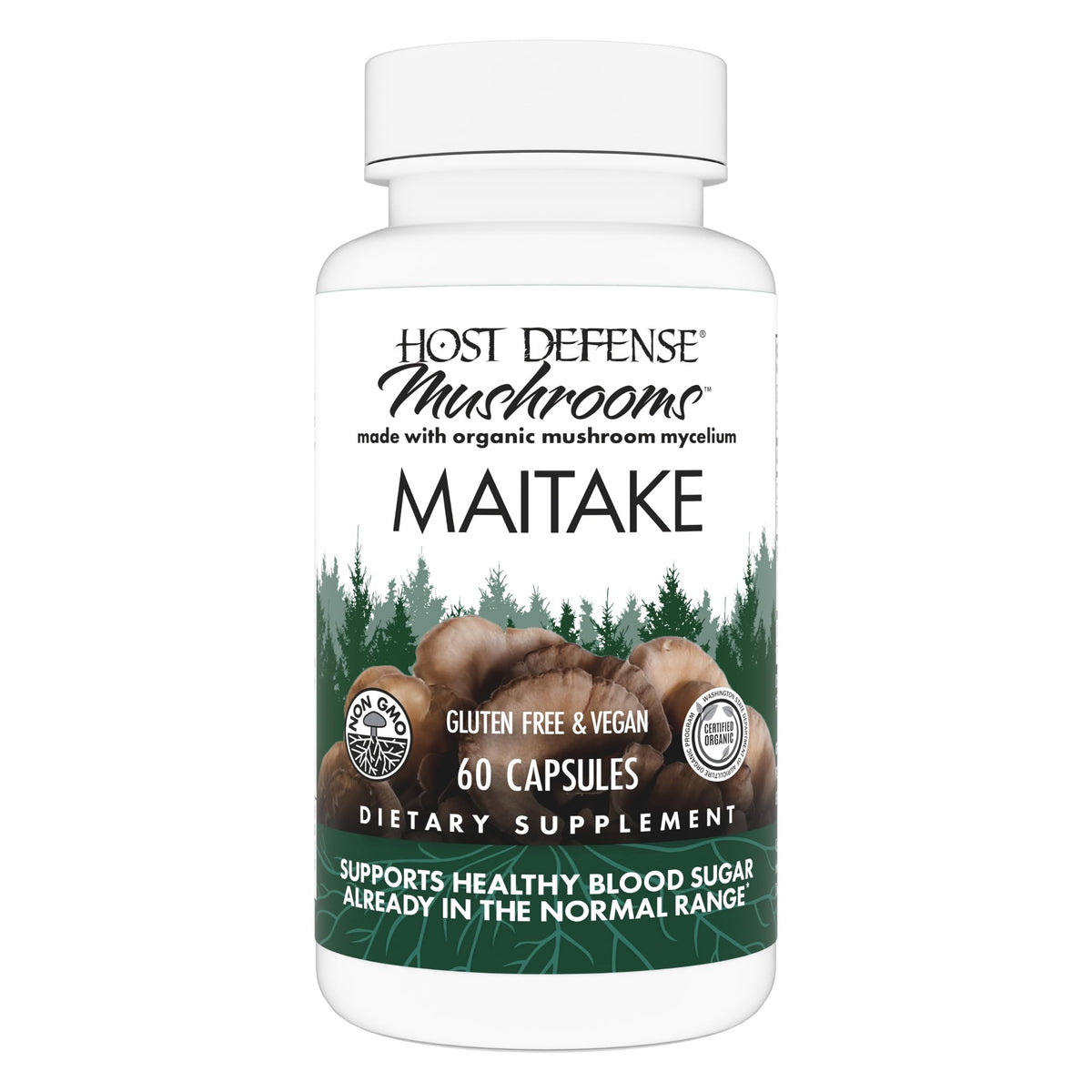 Host Defense Maitake: capsules-immunité et santé cellulaire.