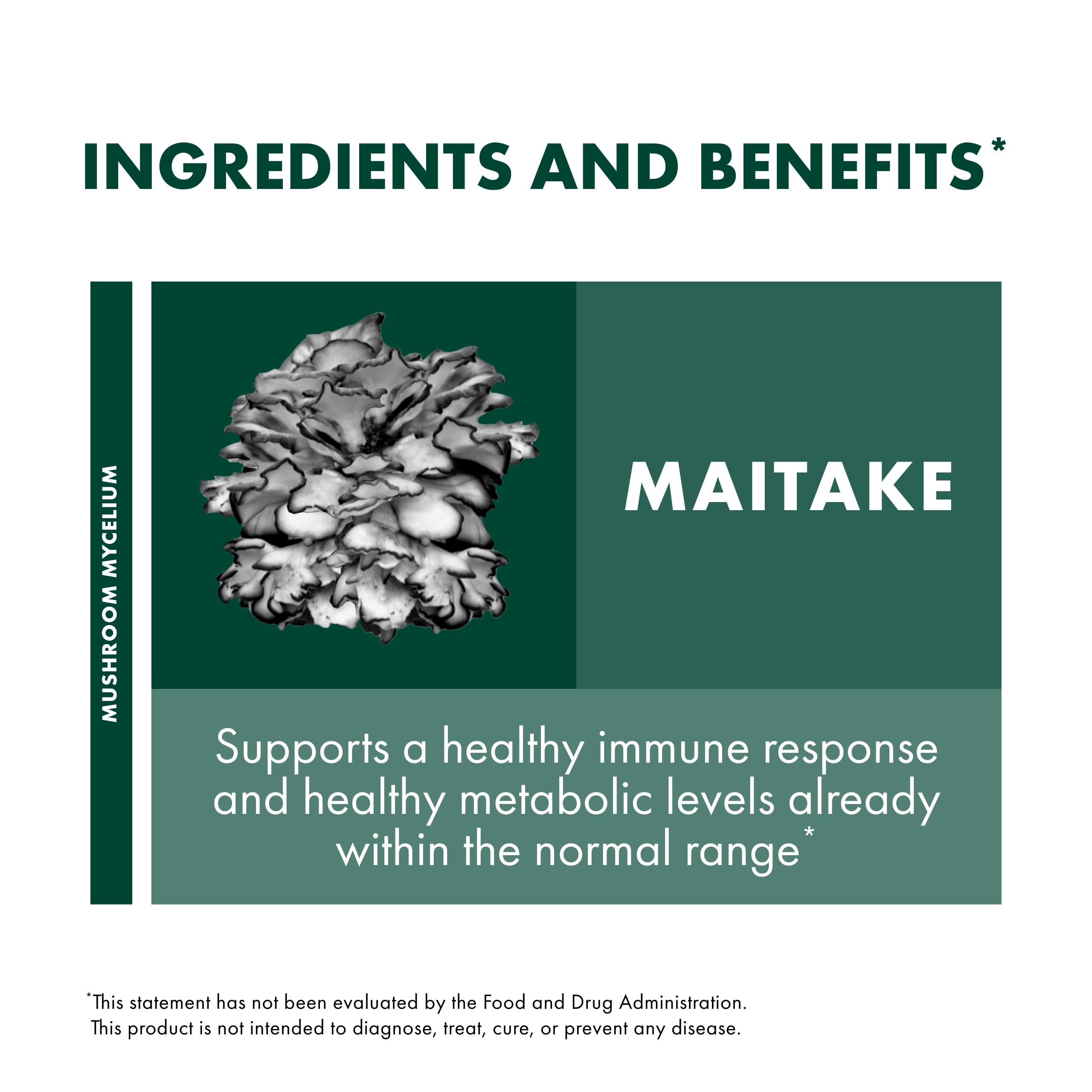 Host Defense Maitake Extract flacon 30 portions, format pratique