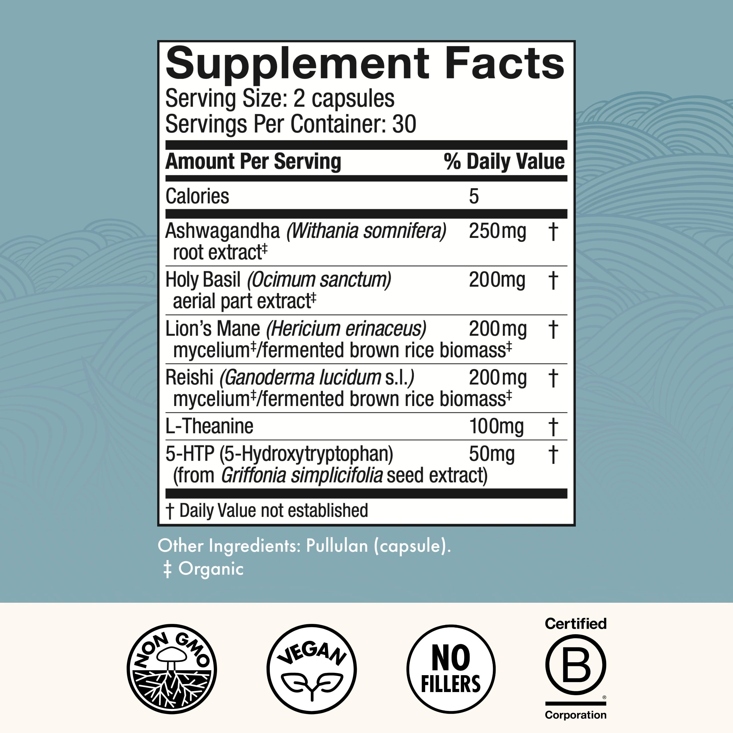 Capsules Host Defense MycoBenefits Mood prêtes à être consommées.