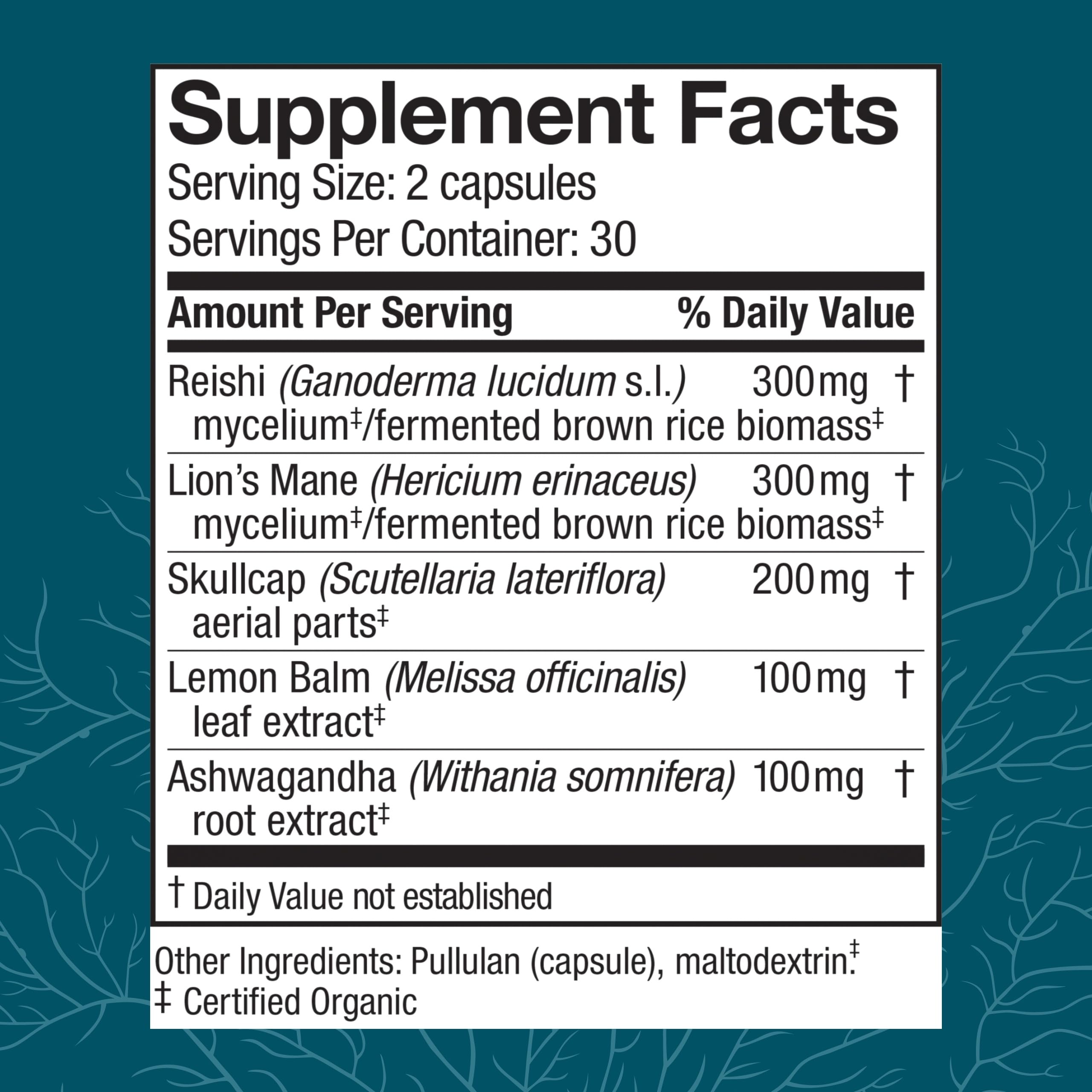 Host Defense MycoBotanicals Reishi champignon favorisant la relaxation naturelle