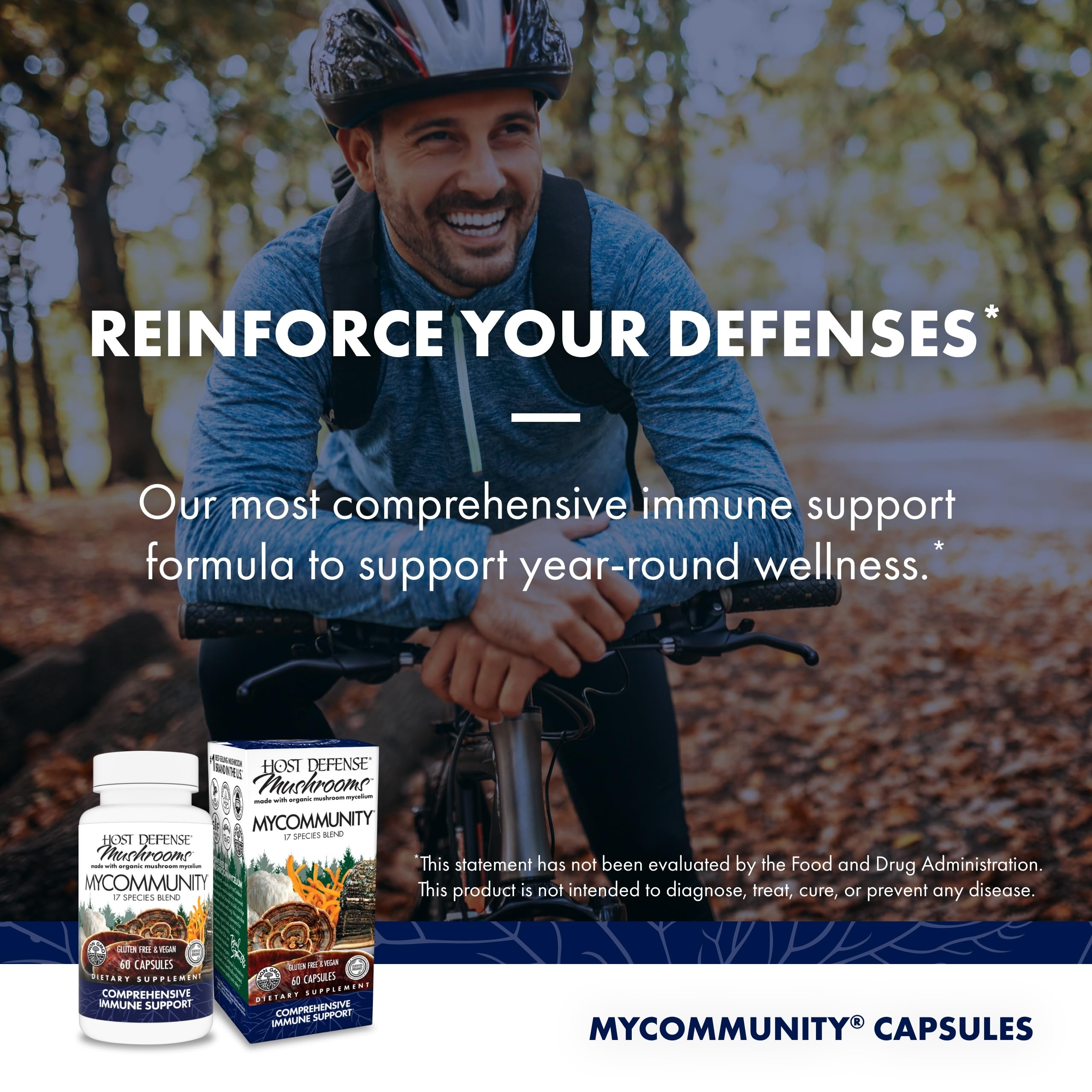 Host Defense MyCommunity: cordyceps pour soutien endurance et vitalité potentielle.