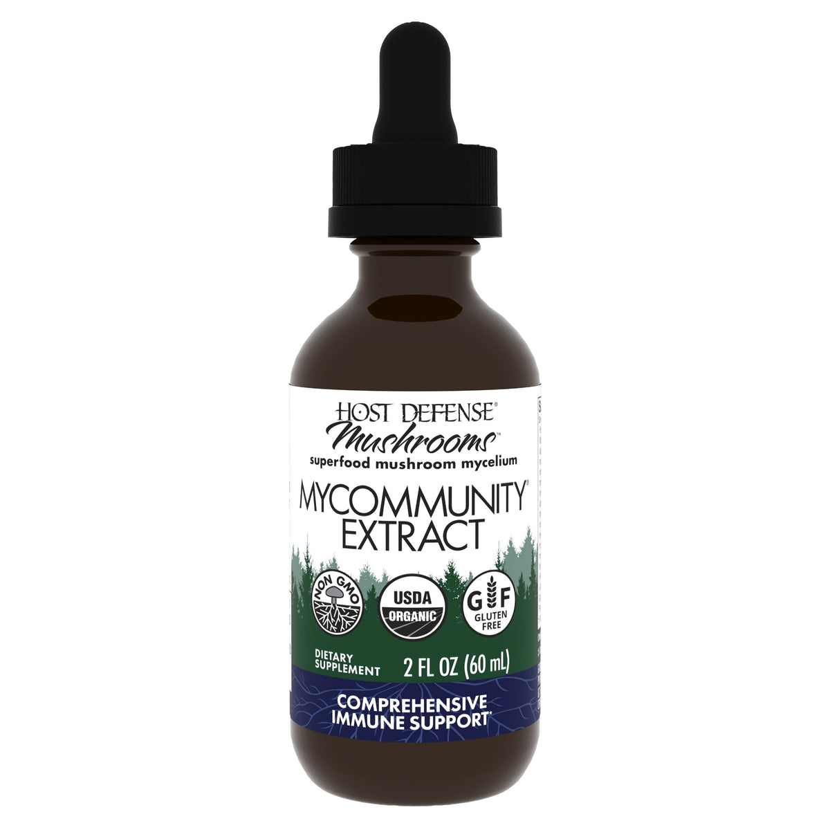 Host Defense MyCommunity Extract : bouteille-goutte pour un soutien immunitaire potentiel au quotidien.