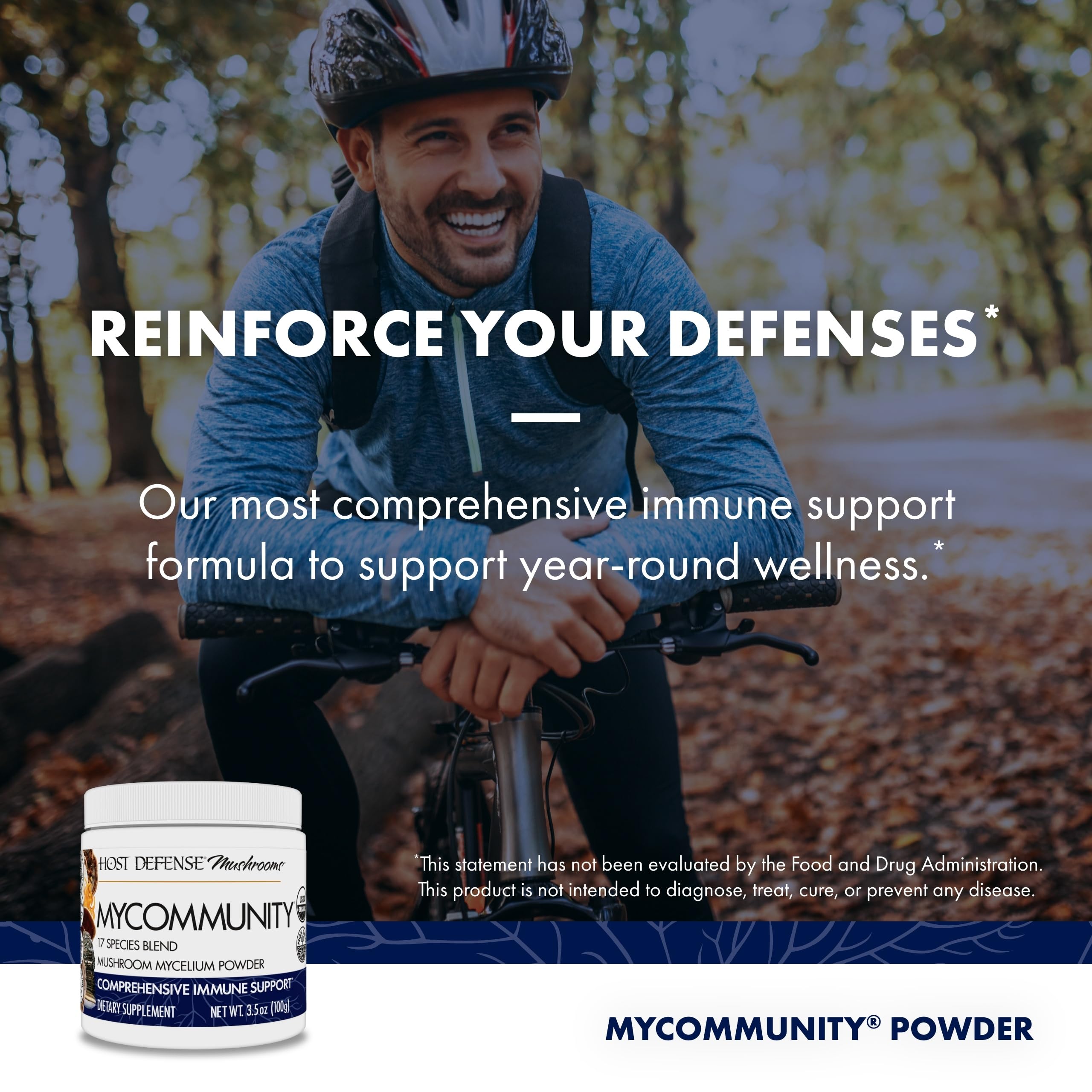 Host Defense MyCommunity poudre substrat riz biologique, fermentation robuste.