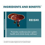Host Defense Reishi Extract, mycélium-organique: mycélium cultivé sur riz brun pour une base naturelle.
