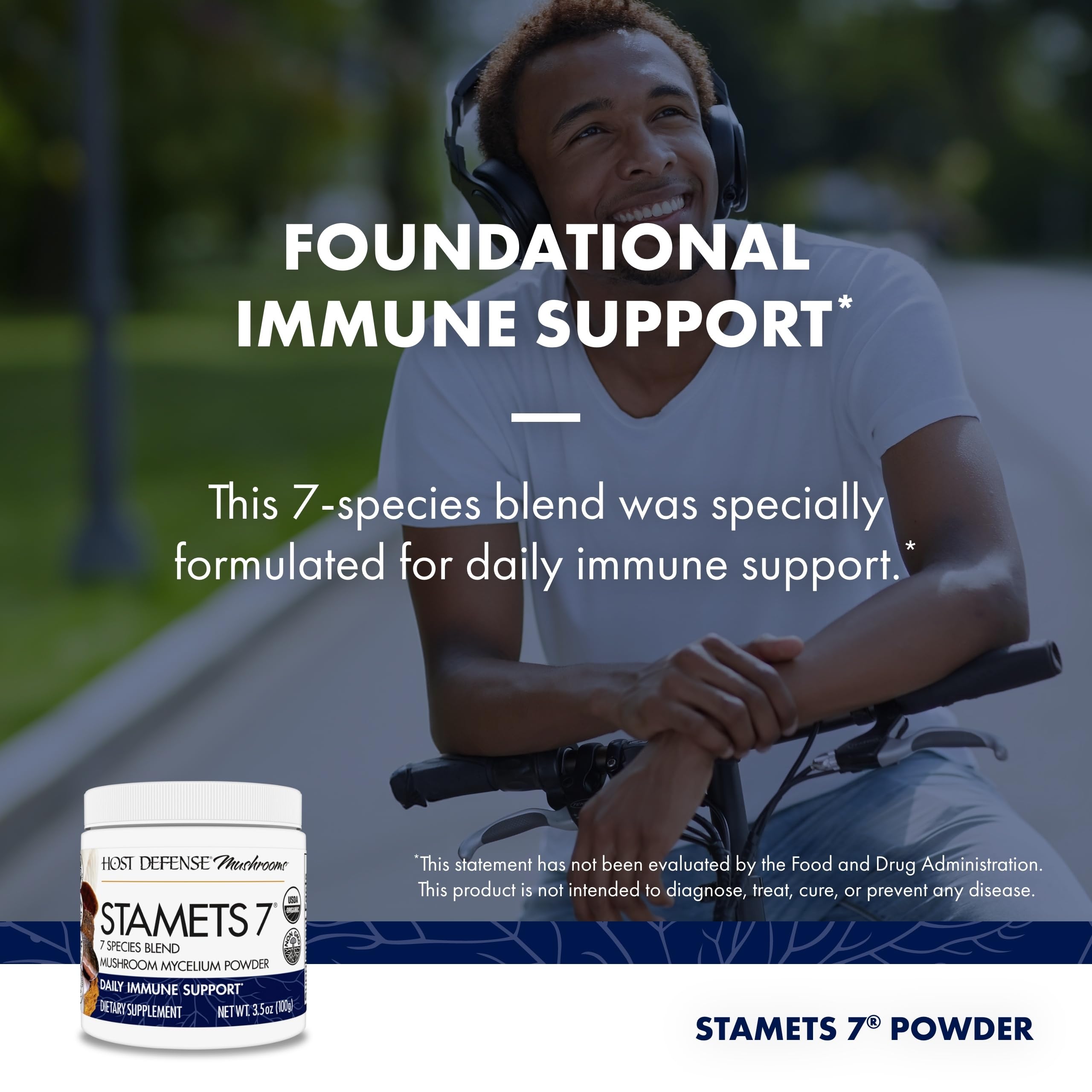Host Defense Stamets 7 poudre – cordyceps pour soutenir lendurance et le souffle