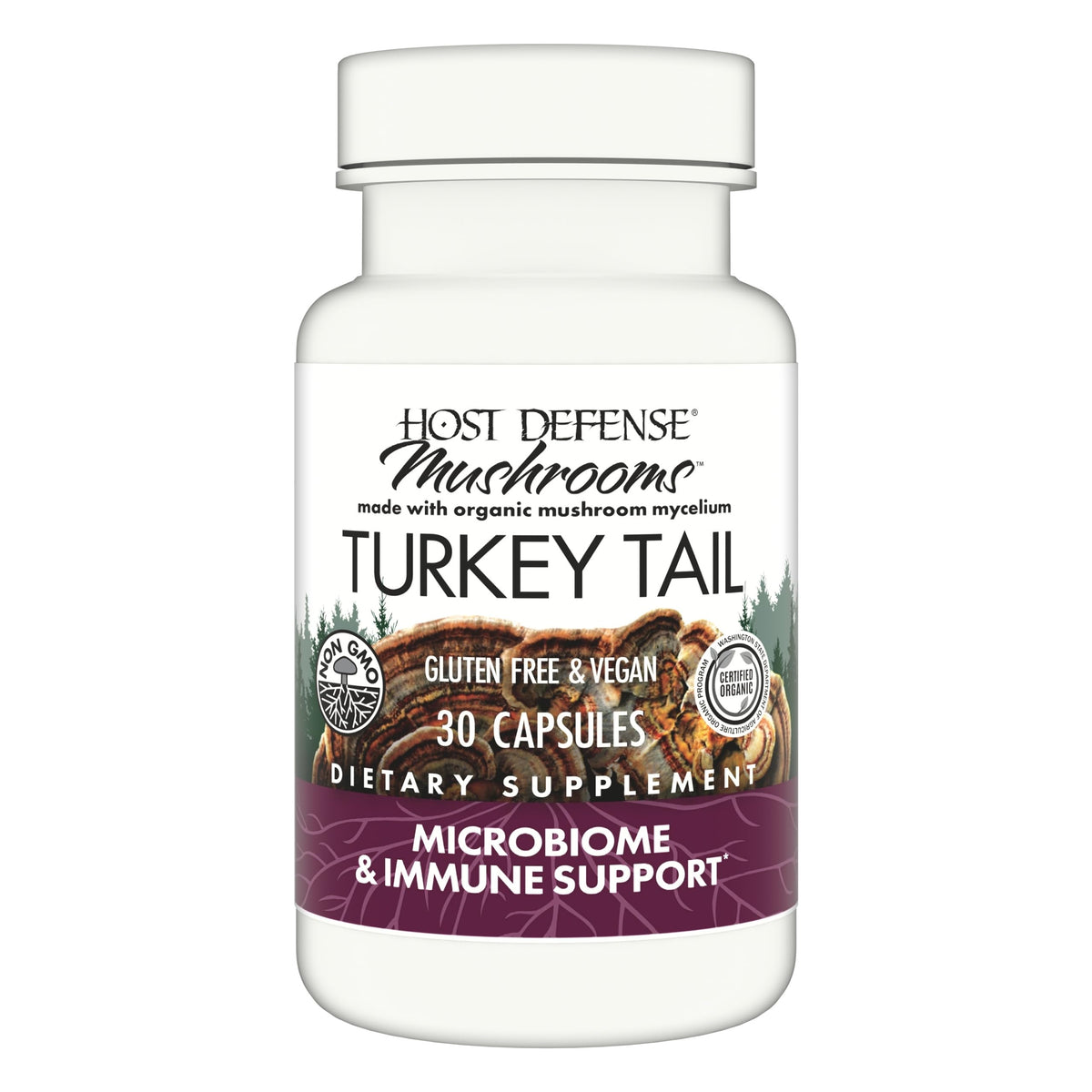 Host Defense Tramète versicolore: soutien possible à la digestion et au confort intestinal.