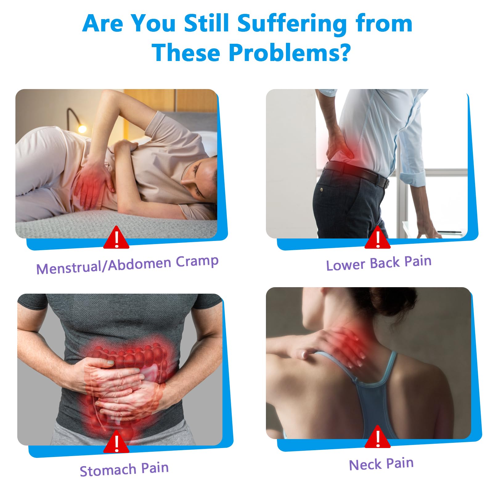 HOTBAG affichage numérique clair pour personnaliser chaleur et massage.