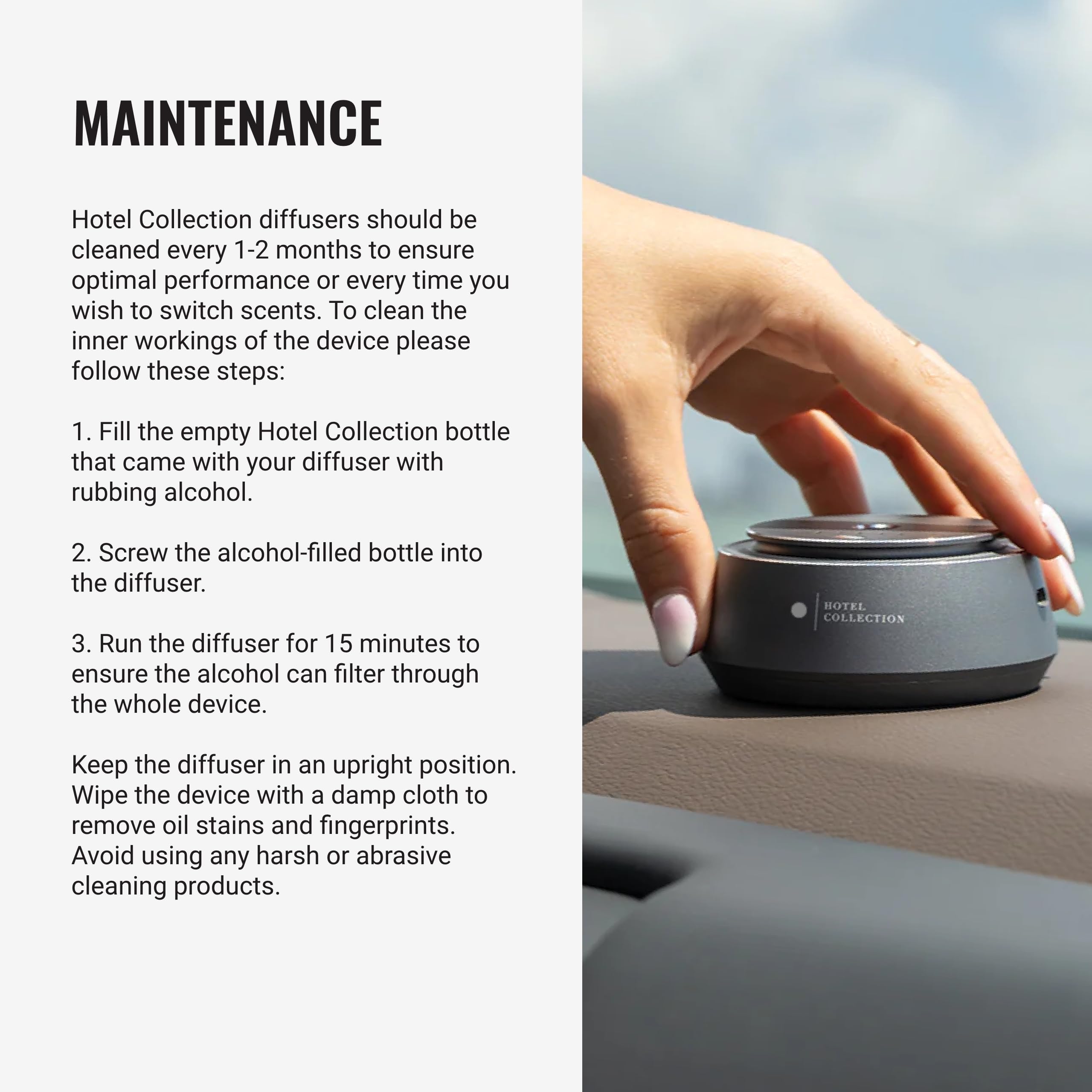 Hotel Collections Diffuseur auto – huiles non incluses, utilisez vos essences préférées.