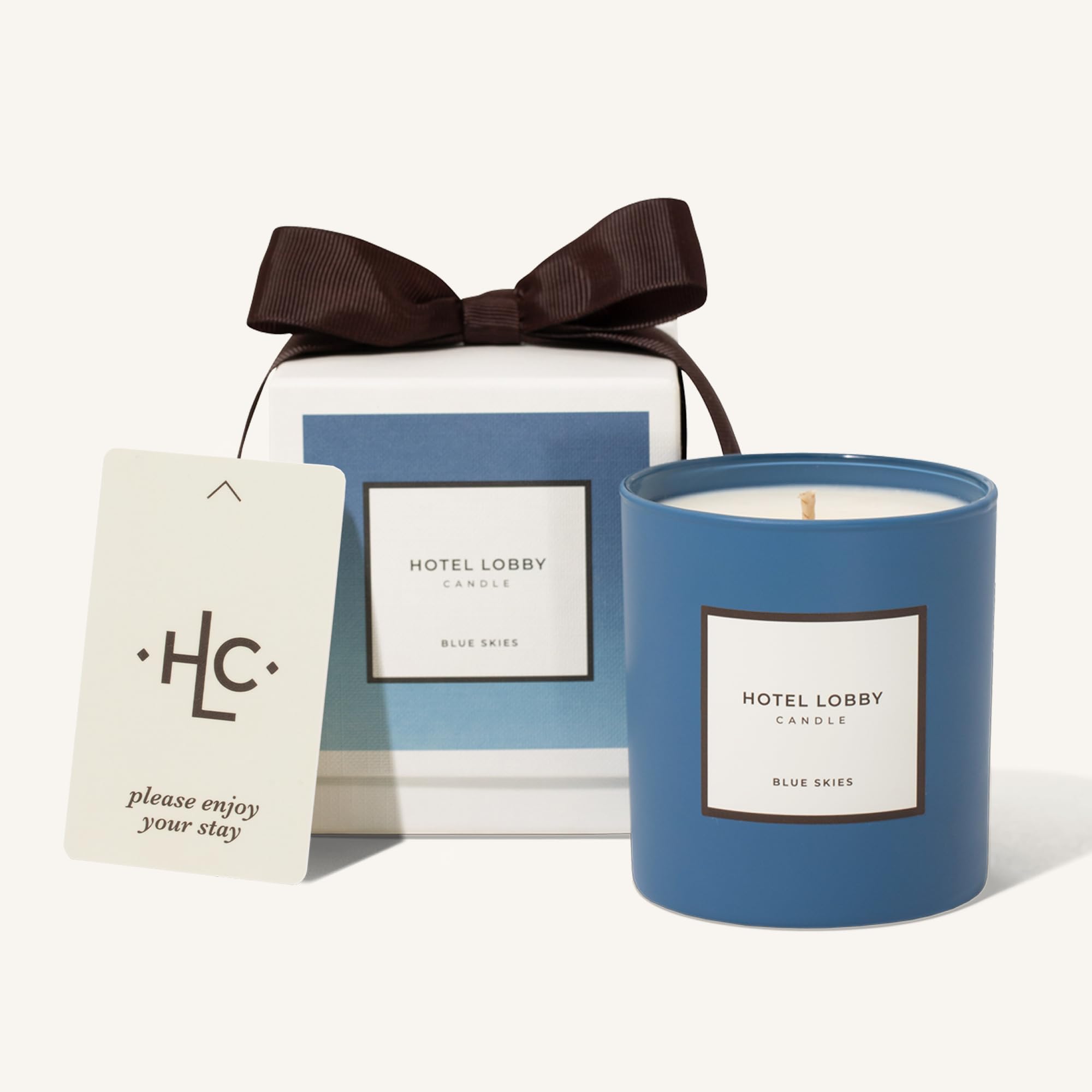 Bougie Hotel Lobby Candle bleu ciel pour ambiance élégante