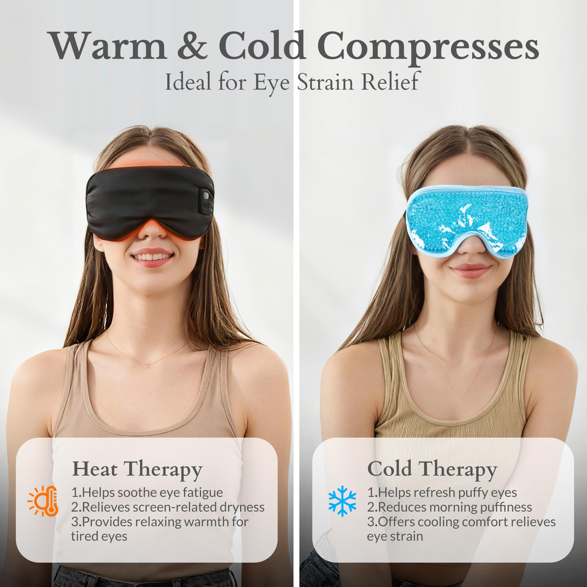 Masque hydratant froid rafraîchissant pour les paupières gonflées.