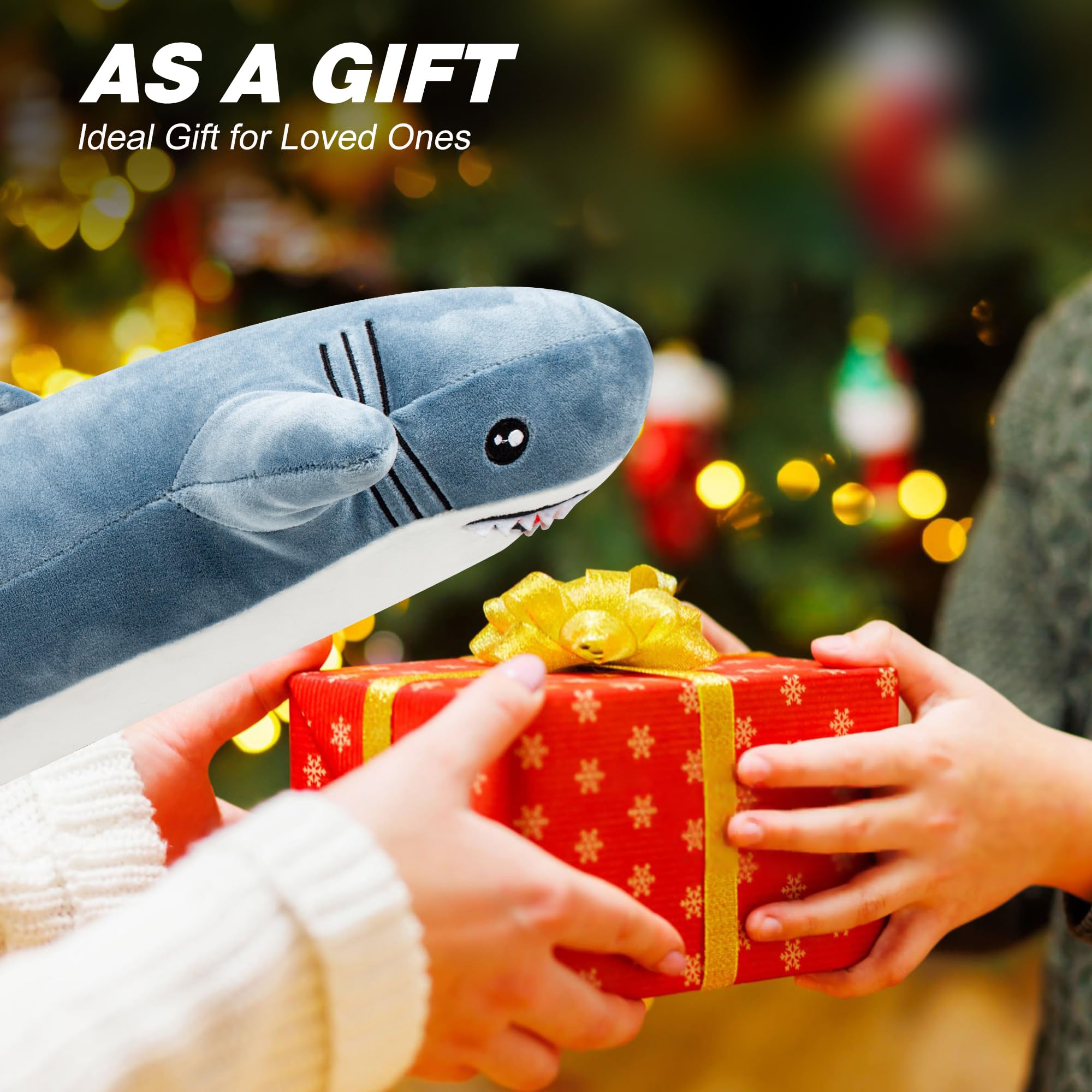 HOTHUGZ Requin chauffant, emballage-cadeau idéal pour femmes et adolescentes.
