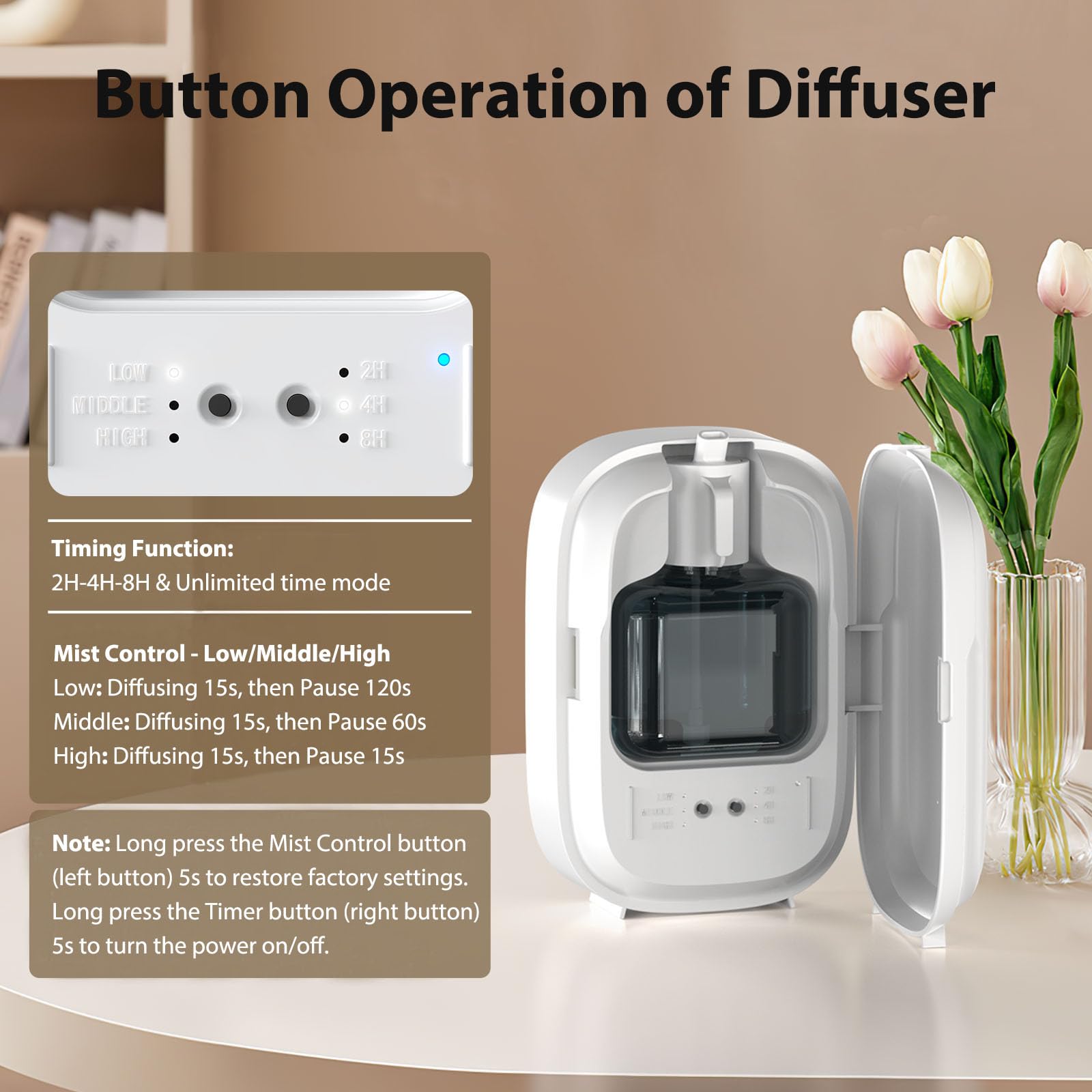 Design compact et élégant du diffuseur HOTOIQ.