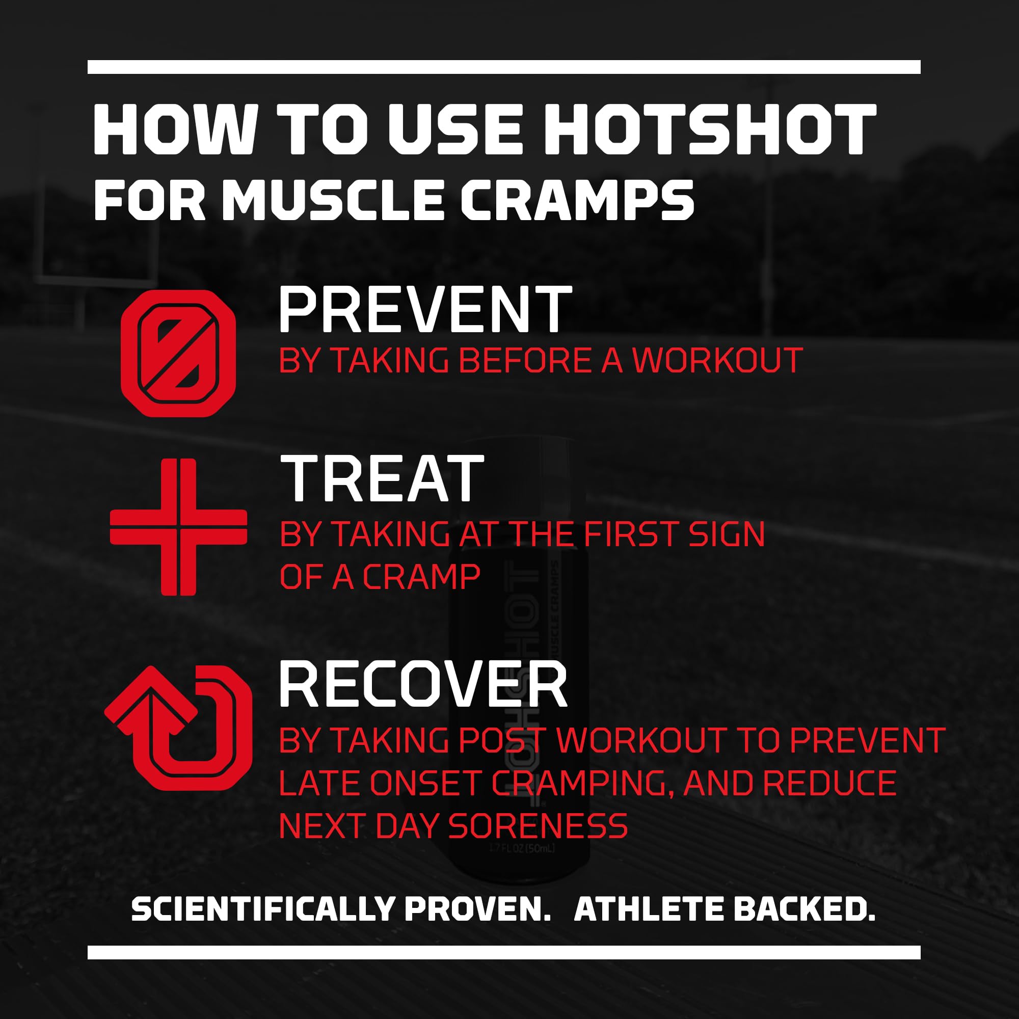 HOTSHOT – pack de 6 bouteilles, solution pratique pour l’entraînement