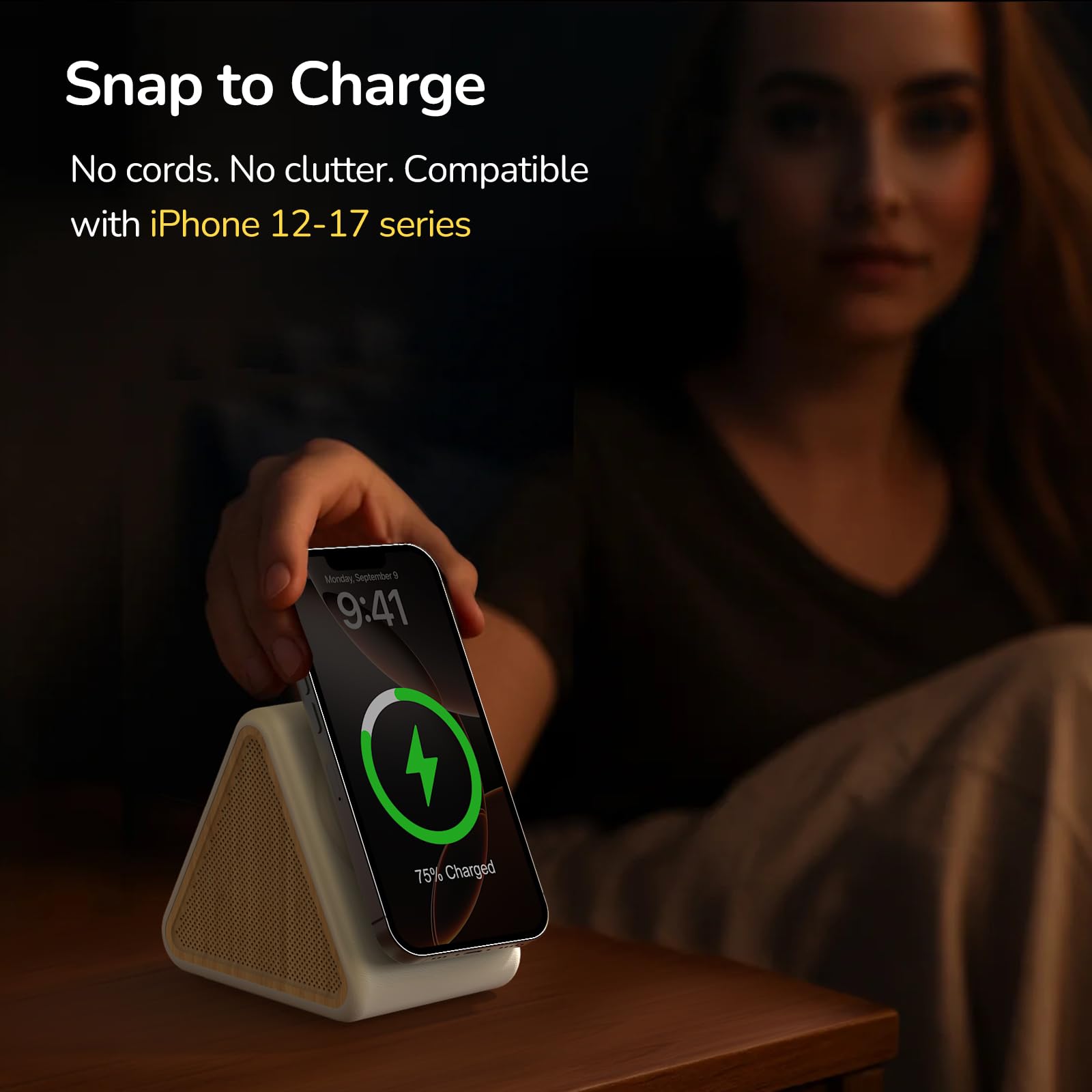 HOUSBAY – Charge magnétique sûre pour iPhone toute la nuit.