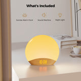 HOUSBAY réveil progression lever soleil personnalisable (5–60 minutes).