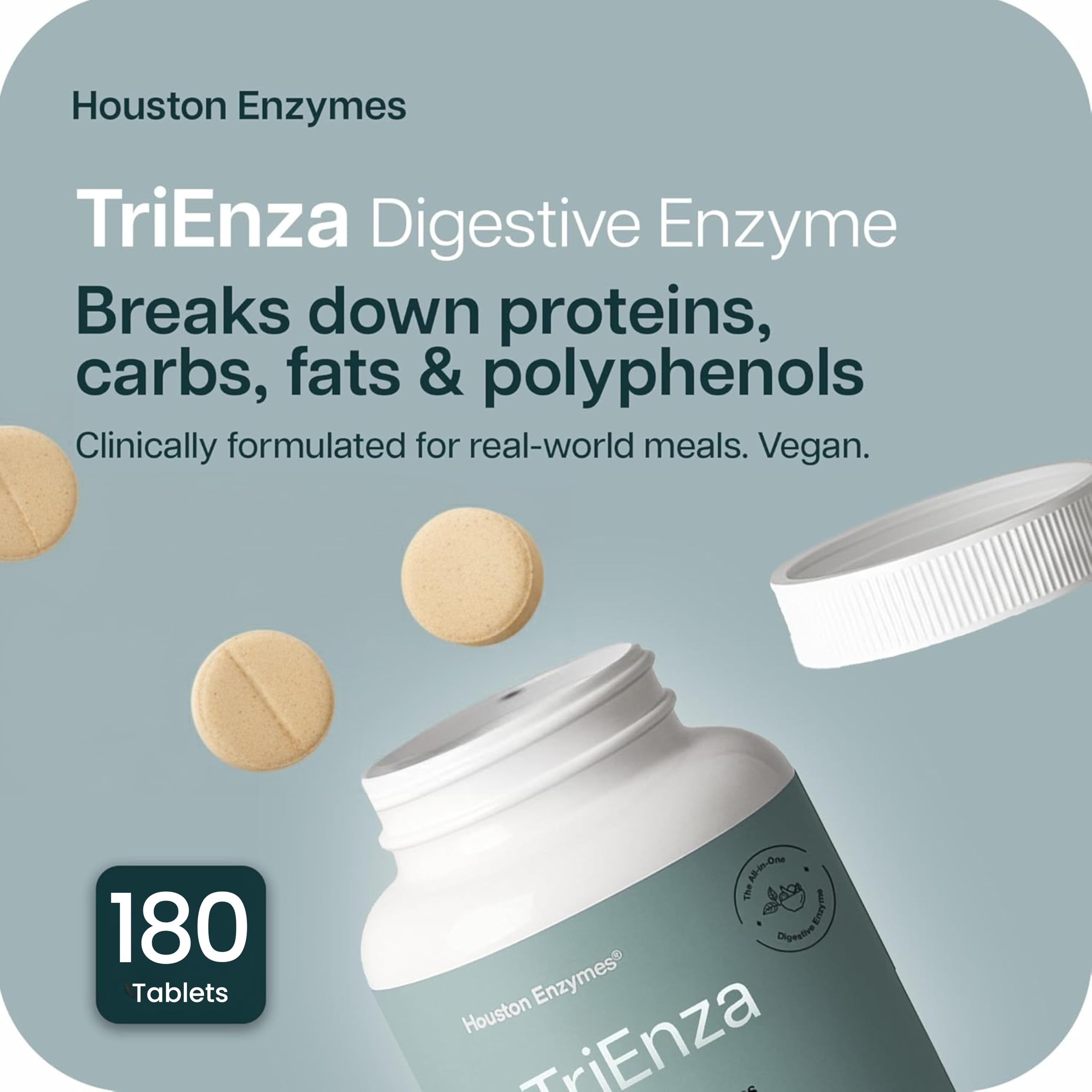 TriEnza, emballage clair, présentation accessible pour une routine digestive personnelle.