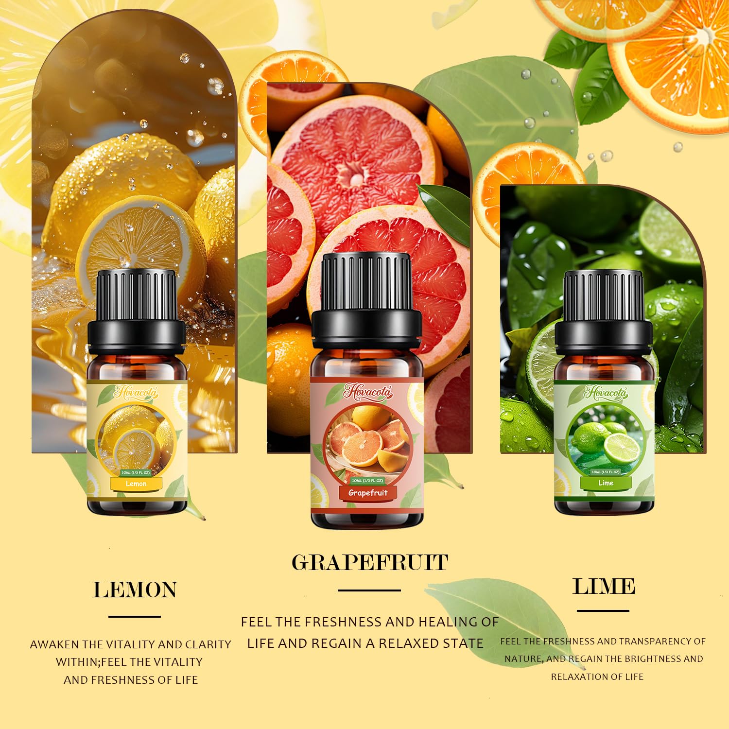 Hovacota Orange Douce en bouteille: huile essentielle parfum agréable pour diffusion.
