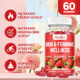 Gommes Hovika fer-bisglycinate améliore l'absorption et l'énergie.