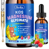 Gouttes Hovika magnésium glycinate pour enfants, soutien détente et sommeil.