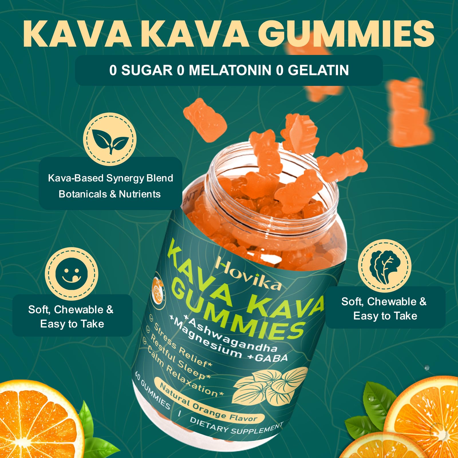 Hovika Gommes Kava, arôme d'orange et rituel bien-être quotidien.