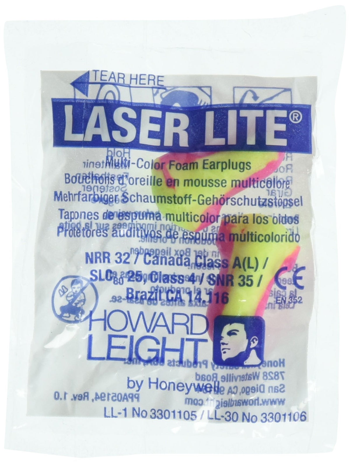 Howard Leight Laser Lite: bouchon d'oreille en mousse, confort durable et visibilité élevée