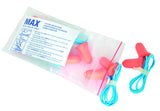 Howard Leight MAX bouchons en forme cloche, insertion facile et maintien efficace.