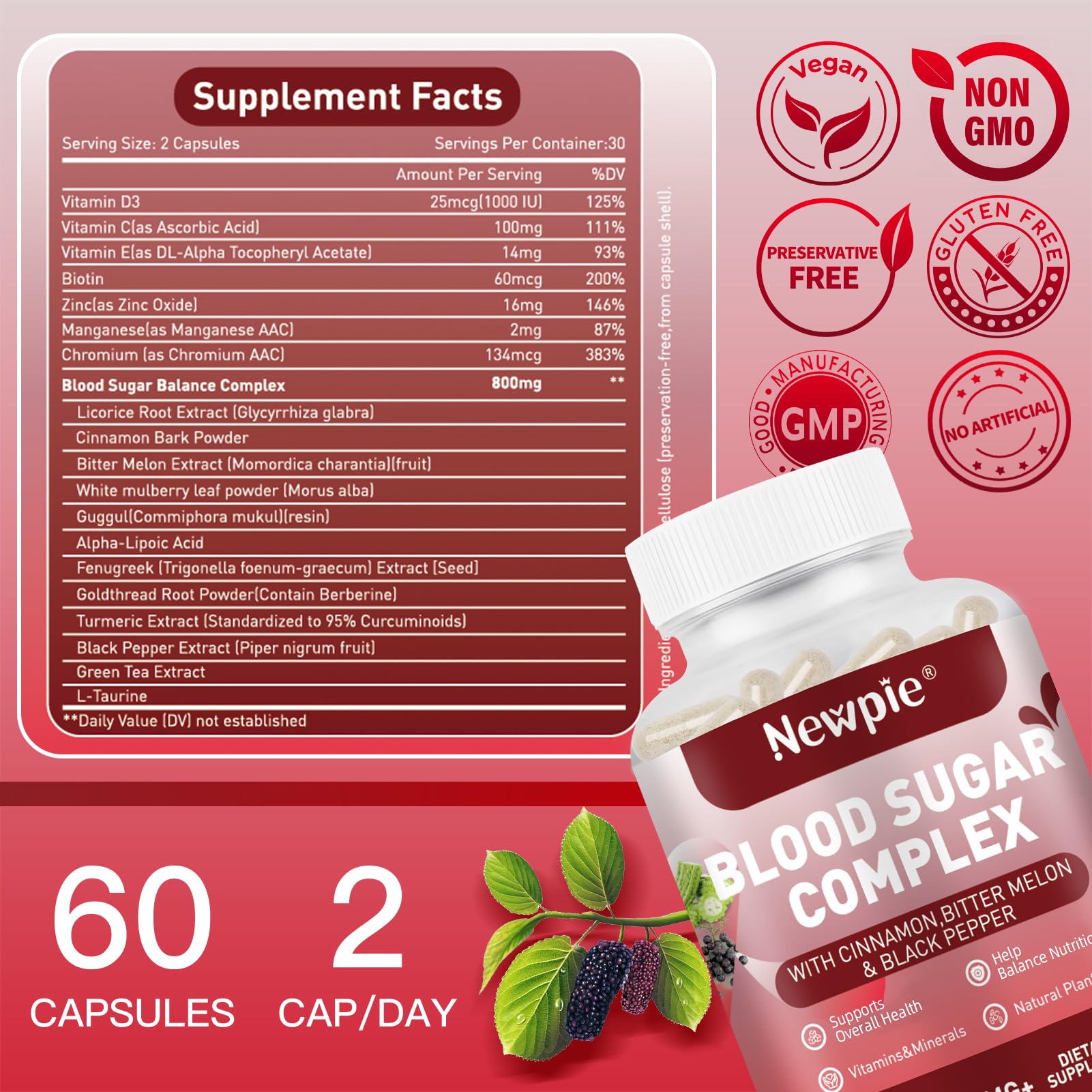 HOWEEJET Complexe Sucres SANG - Capsules visibles pour une prise pratique au quotidien.