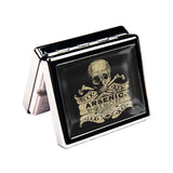HowGuu design argent chrome, motif crâne arsenic, idéal comme cadeau vintage.