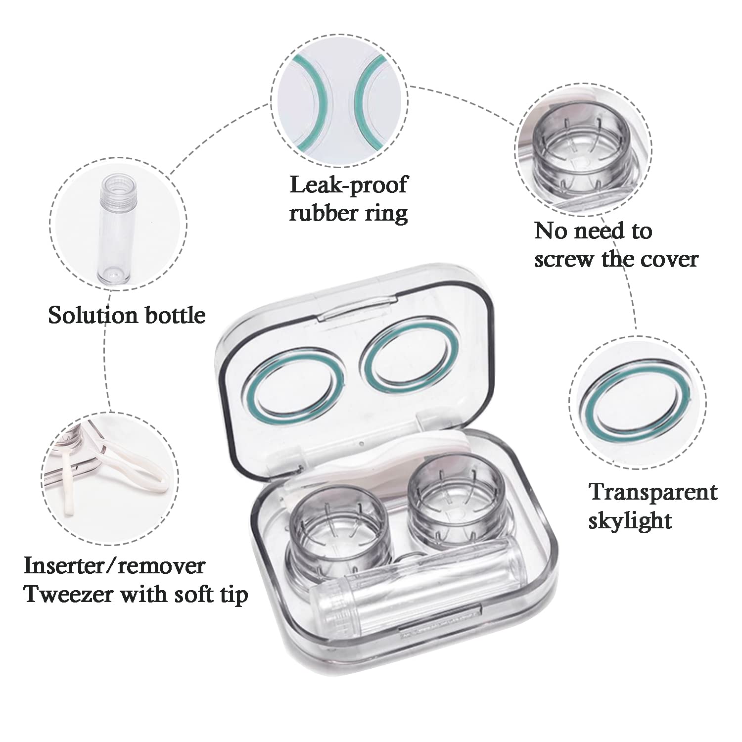 Howinn kit lentilles couleur vert: rangement compact et utilisation pratique.