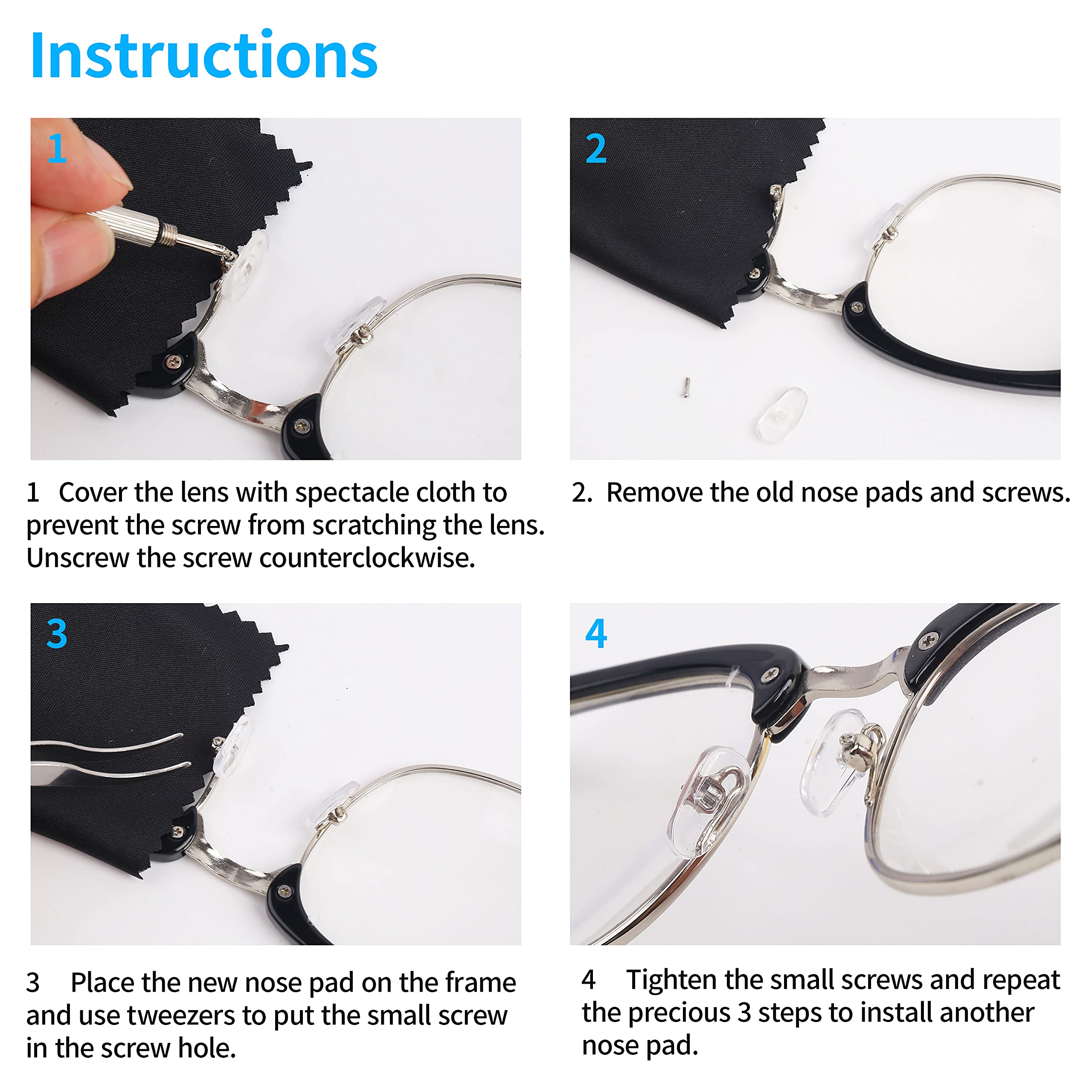 HQVOIC boîte de rangement vis pour lunettes et pièces