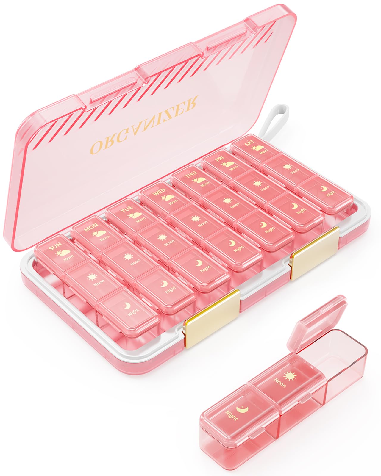 Hreyfull organiseur pilules – planification hebdomadaire 3x/jour pour plus d'ordre.