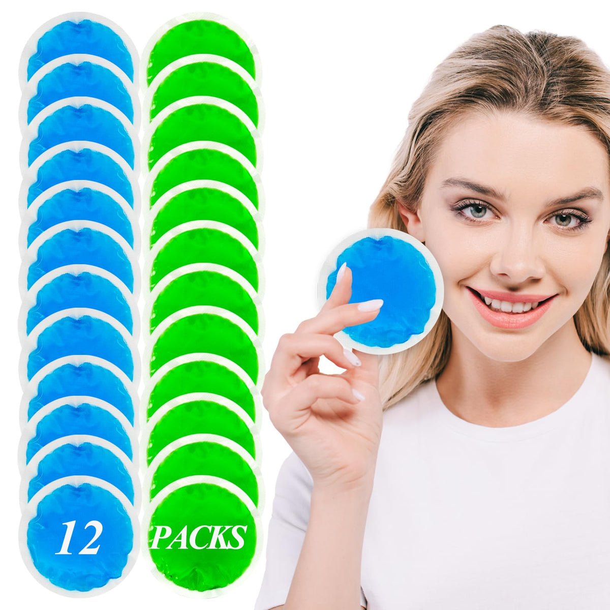 Pack glacé HROOSE pour visage et yeux, soulage les tensions.