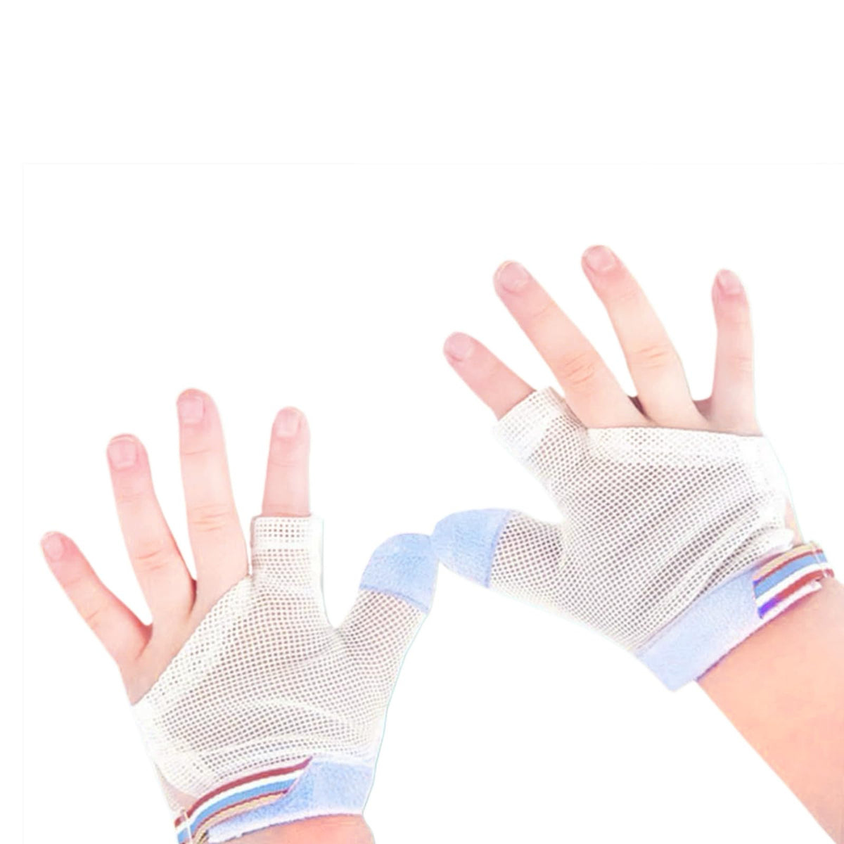 HS&ROXIN gants-stop-pouce bleu, sécurité douce pour les tout-petits.