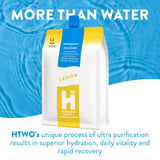HTWO sachet eau hydrogène citron 500ml, format nomade pour les déplacements.