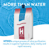 HTWO sachet hydrogène fraise 16-9oz, format portable pour déplacements.