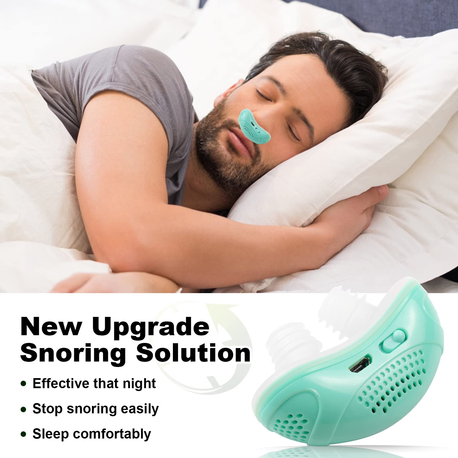 Hualai embouts narines anti-ronflement mini vert menthe pour usage portable.