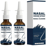 Huatinent ensemble de deux sprays nasaux à l'iode, prêt pour usage quotidien.
