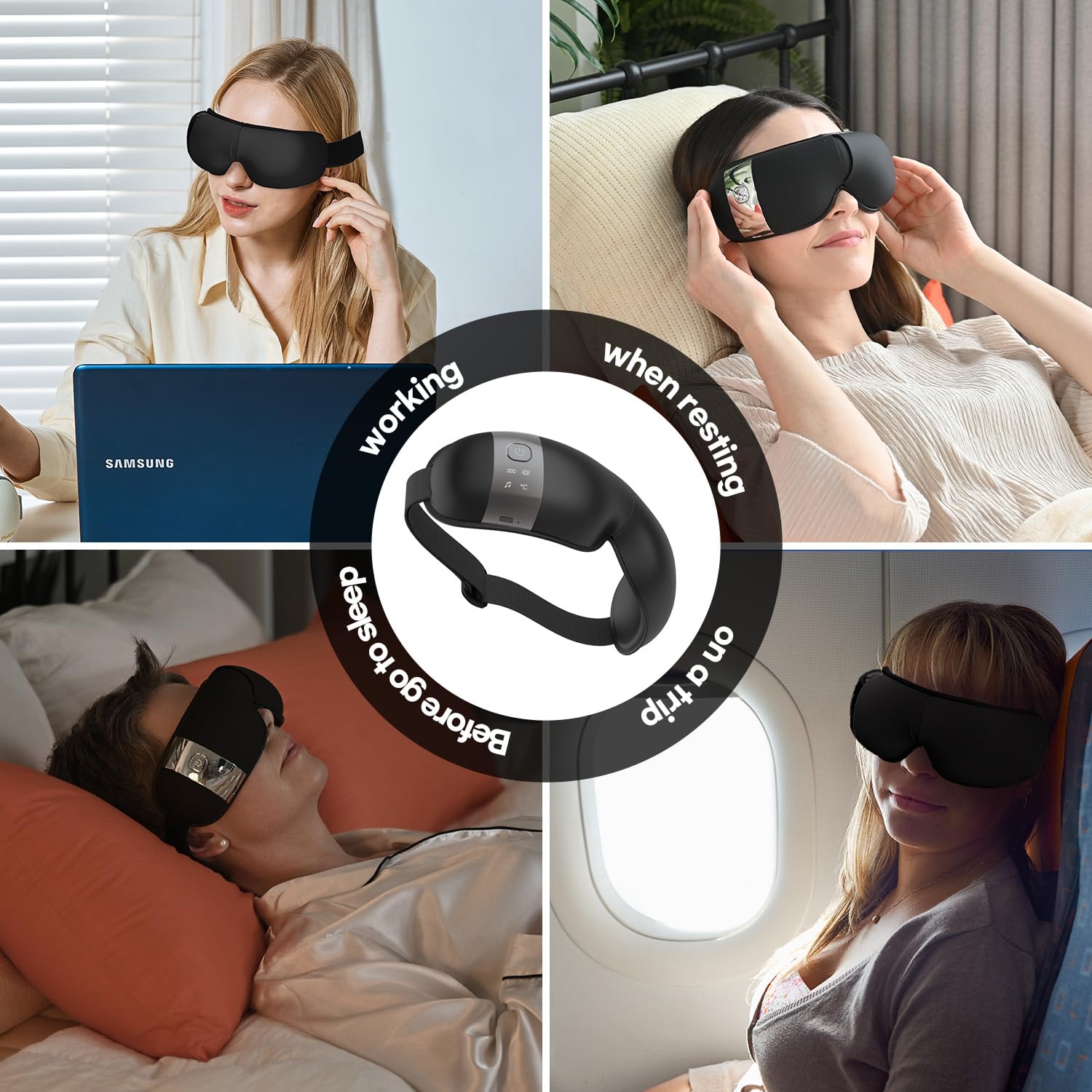 HubiCare Eye Massager: bouton mute pour couper rapidement la musique.
