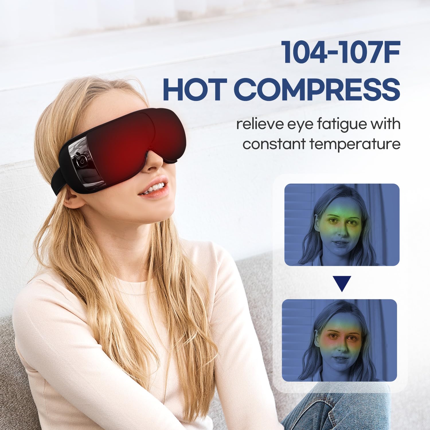 HubiCare Eye Massager: design pliable à 180° facile à ranger.