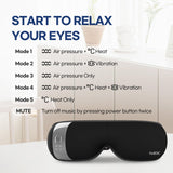 HubiCare Eye Massager: 5 modes de massage pour varier les sensations.