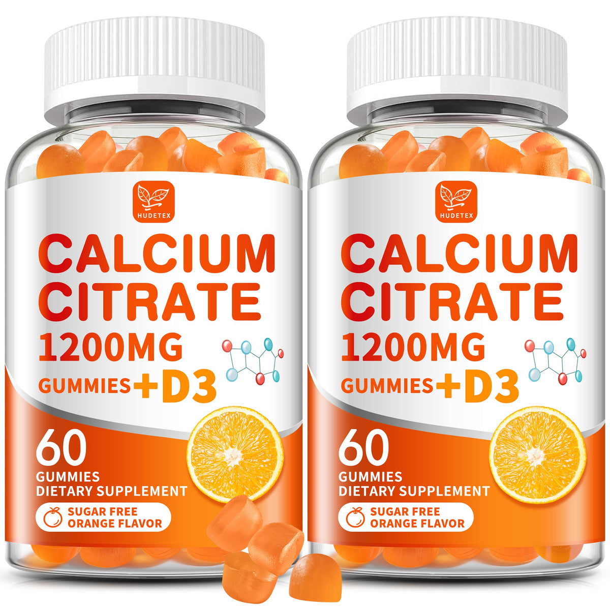 Hudetex Calcium Citrate Gummies emballage pratique pour usage quotidien