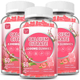Gommes Hudetex Calcium Citrate 1200 mg dans flacon pour absorption élevée.