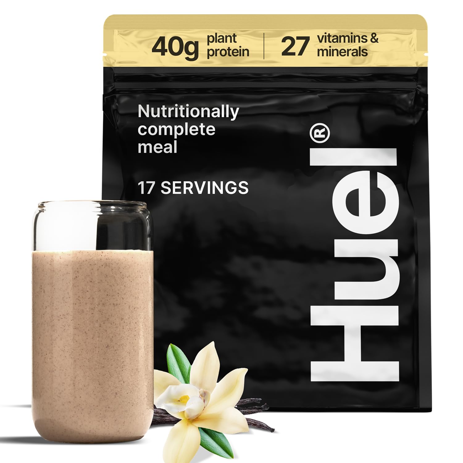 Huel Black Edition: 27 vitamines et minéraux pour le quotidien.