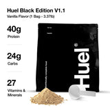 Cuillère LastFuel avec Huel Black Edition vanille, dosage pratique et précis.